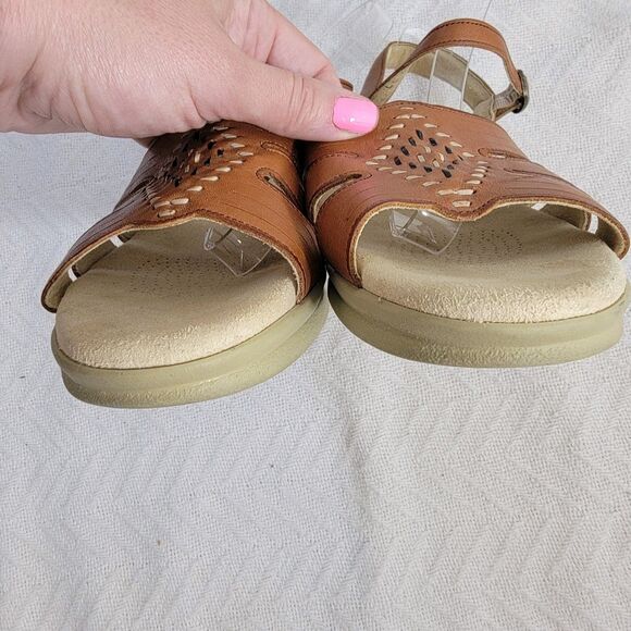 SAS Huarache Quarter Strap Sandal Antique Tan Brown Size 10.5 S Clean EUC - Picture 11 of 16